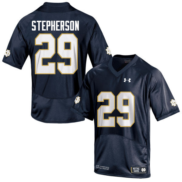 Men #29 Kevin Stepherson Notre Dame Fighting Irish College Football Jerseys-Navy Blue - Click Image to Close